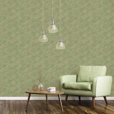Evergreen Behang Wicker Natural groen 8022560073555 1