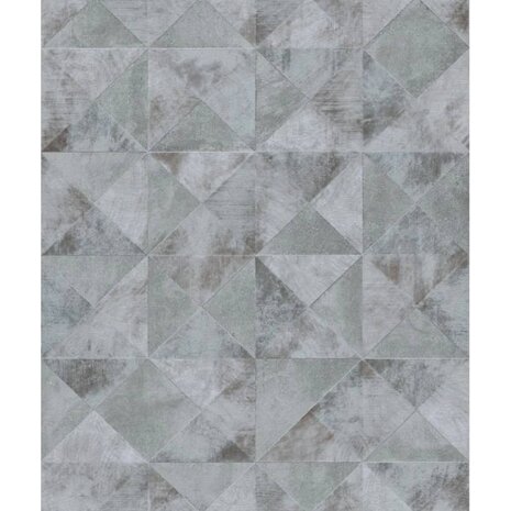 Topchic Behang Graphic Shapes Facet metallic grijs 5411012445317 1