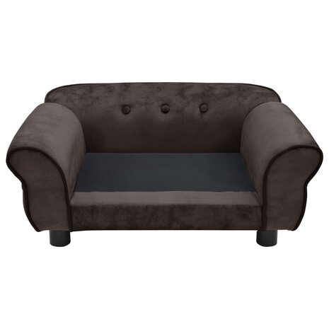 Hondenbank 72x45x30 cm pluche bruin 3