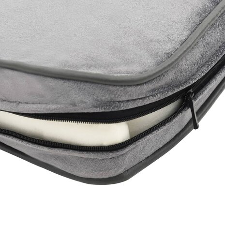 Hondenbank 68x38x38 cm pluche grijs 8