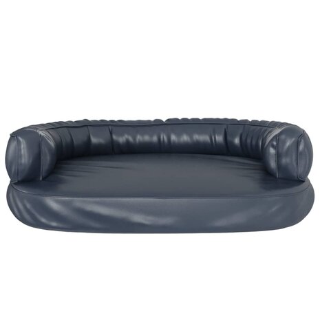 Hondenmand ergonomisch schuim 88x65 cm kunstleer donkerblauw 4