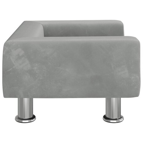Hondenmand 50x40x26,5 cm fluweel lichtgrijs 4