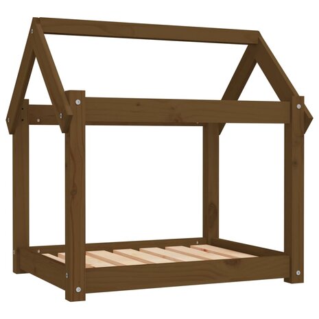 Hondenmand 71x55x70 cm massief grenenhout honingbruin 2