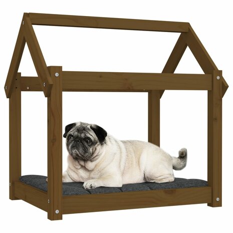 Hondenmand 71x55x70 cm massief grenenhout honingbruin 4