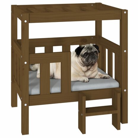 Hondenmand 65,5x43x70 cm massief grenenhout honingbruin 4