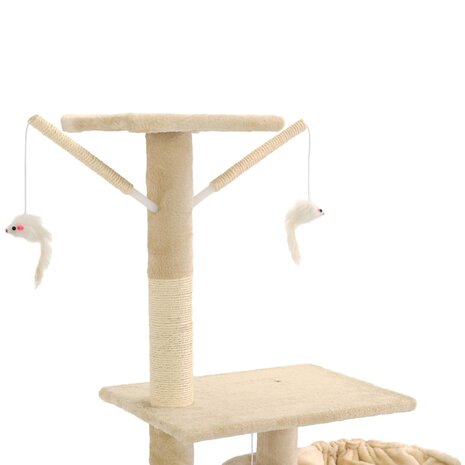 Kattenkrabpaal met sisal krabpalen 230-250 cm beige 5