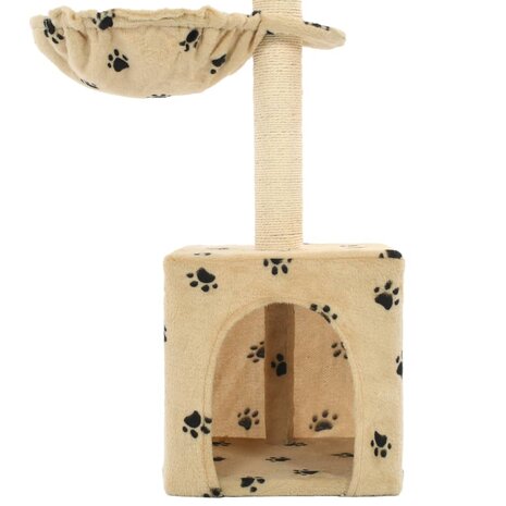 Kattenkrabpaal met sisal krabpalen 105 cm pootafdrukken beige 5