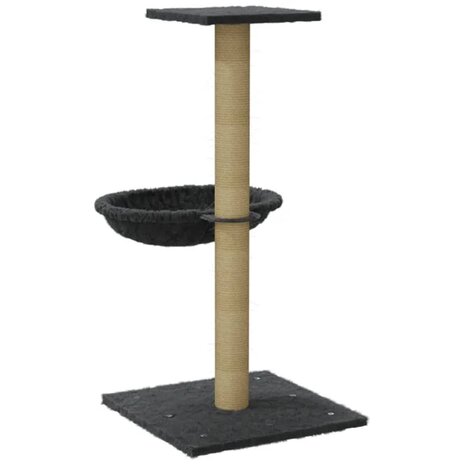 Kattenmeubel met sisal krabpaal 74 cm donkergrijs 6