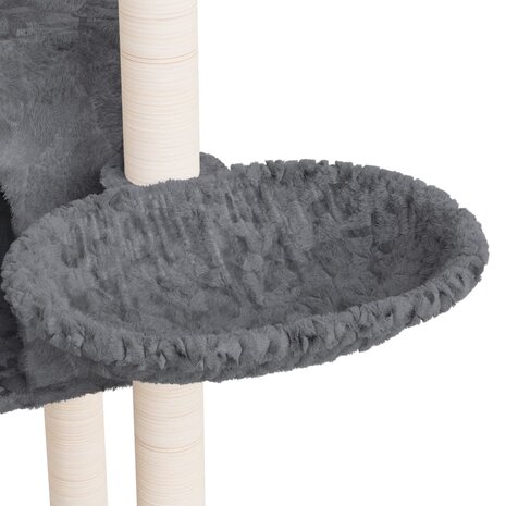 Kattenmeubel met sisal krabpalen 108,5 cm donkergrijs 7