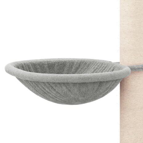 Kattenmeubel met sisal krabpalen 94,5 cm lichtgrijs 6