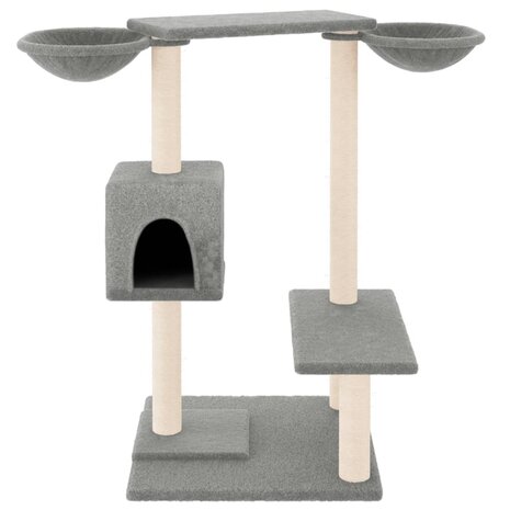 Kattenmeubel met krabpalen 82 cm lichtgrijs 3