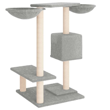 Kattenmeubel met krabpalen 82 cm lichtgrijs 5