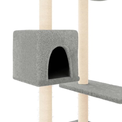 Kattenmeubel met krabpalen 82 cm lichtgrijs 6