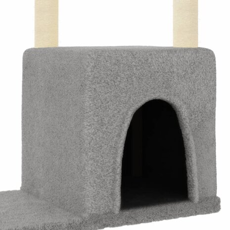 Kattenmeubel met sisal krabpalen 97,5 cm lichtgrijs 6