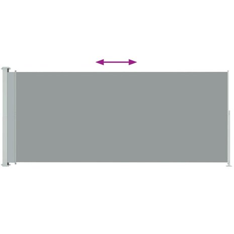 Tuinscherm uittrekbaar 180x500 cm grijs 3