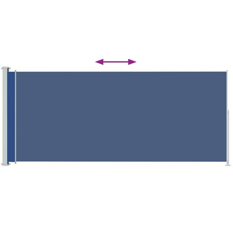 Tuinscherm uittrekbaar 180x500 cm blauw 3