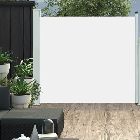 Tuinscherm uittrekbaar 170x300 cm crème 1