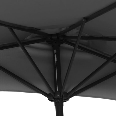 Balkonparasol half met aluminium paal 270x144 cm antraciet 6