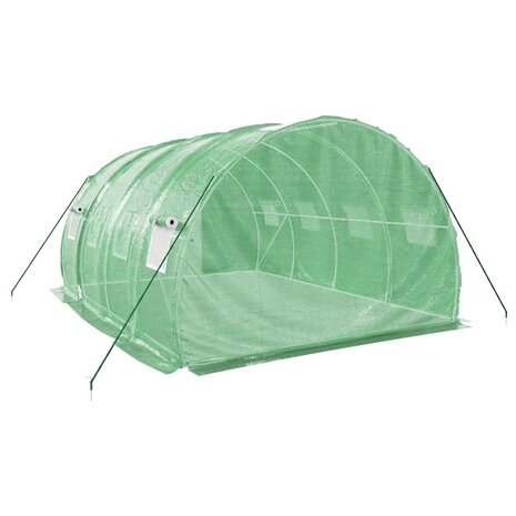 Tuinkas met stalen frame 12 m² 4x3x2 m groen 6