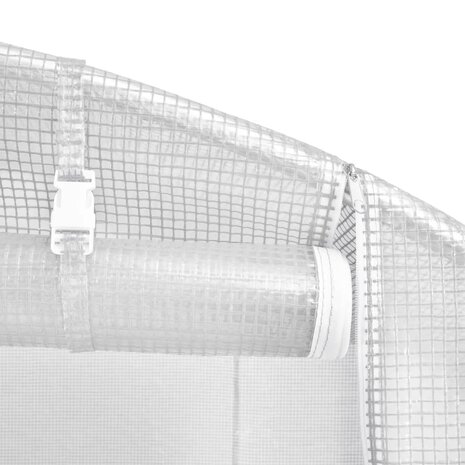 Tuinkas met stalen frame 24 m² 6x4x2 m wit 11