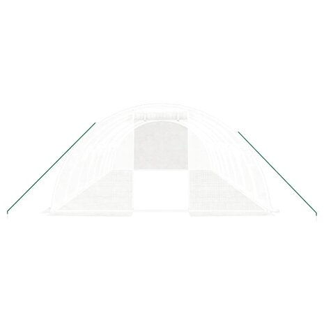 Tuinkas met stalen frame 32 m² 8x4x2 m wit 4