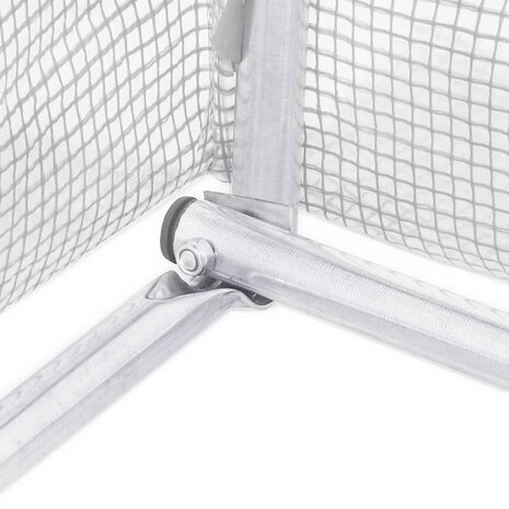 Tuinkas met stalen frame 32 m² 8x4x2 m wit 8
