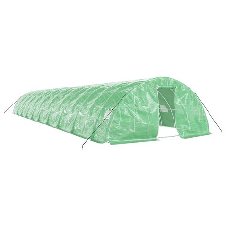 Tuinkas met stalen frame 100 m² 20x5x2,3 m groen 2