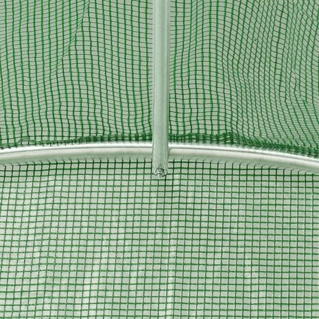 Tuinkas met stalen frame 100 m² 20x5x2,3 m groen 9