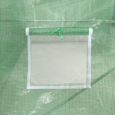 Tuinkas met stalen frame 100 m² 20x5x2,3 m groen 10