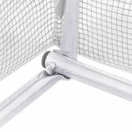Tuinkas met stalen frame 20 m² 5x4x2,3 m wit 8
