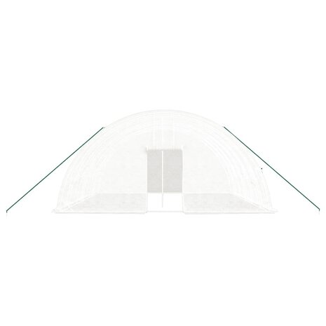 Tuinkas met stalen frame 36 m² 6x6x2,85 m wit 4