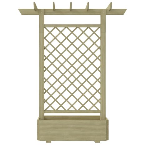 Pergola plantenbak 162x56x204 cm hout 2