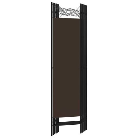 Kamerscherm met 6 panelen 240x180 cm bruin 4