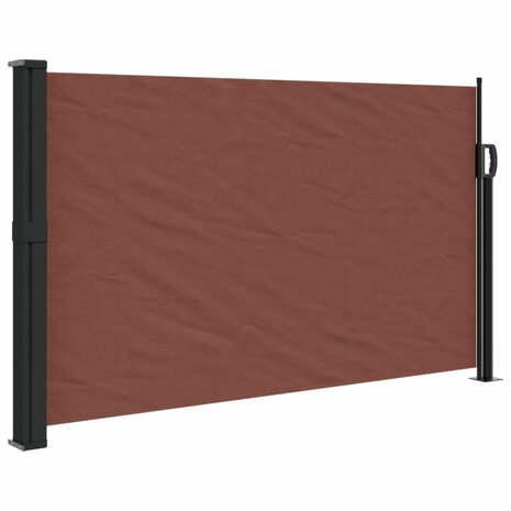 Windscherm uittrekbaar 120x600 cm bruin 2
