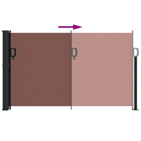 Windscherm uittrekbaar 120x600 cm bruin 5