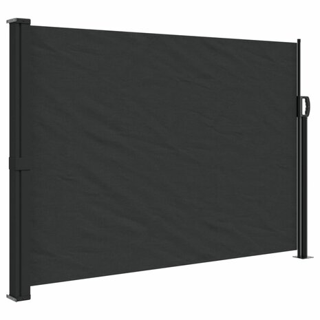 Windscherm uittrekbaar 140x600 cm zwart 2