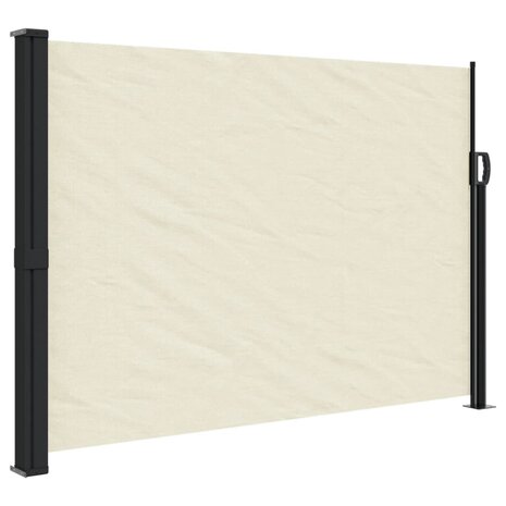 Windscherm uittrekbaar 140x600 cm crème 2