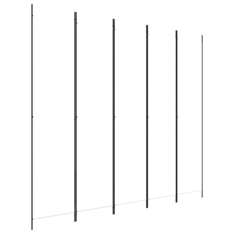Kamerscherm met 5 panelen 250x220 cm stof wit 2