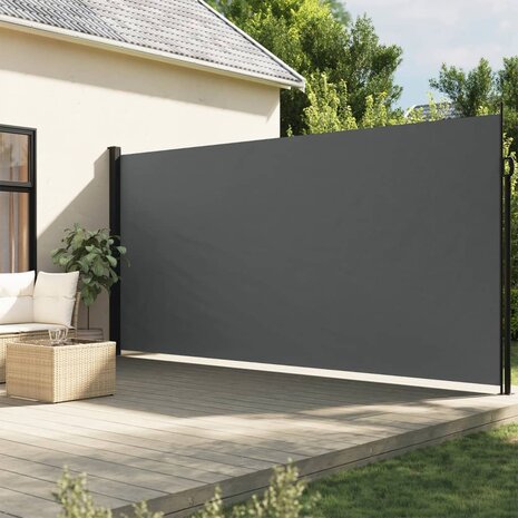 Windscherm uittrekbaar 220x300 cm antracietkleurig 1