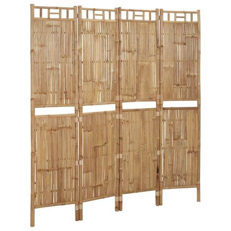 Kamerscherm met 4 panelen 160x180 cm bamboe 2