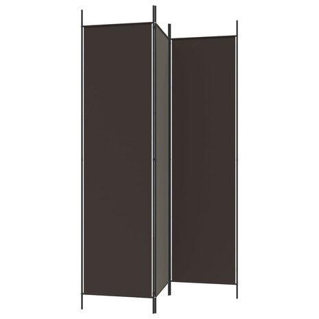Kamerscherm met 3 panelen 150x200 cm stof bruin 5