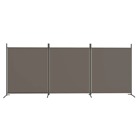 Kamerscherm met 3 panelen 525x180 cm stof antracietkleurig 3