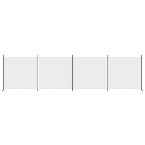 Kamerscherm met 4 panelen 698x180 cm stof wit 3