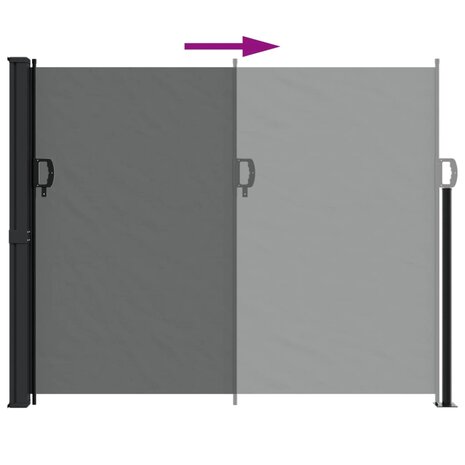Windscherm uittrekbaar 160x300 cm antracietkleurig 5