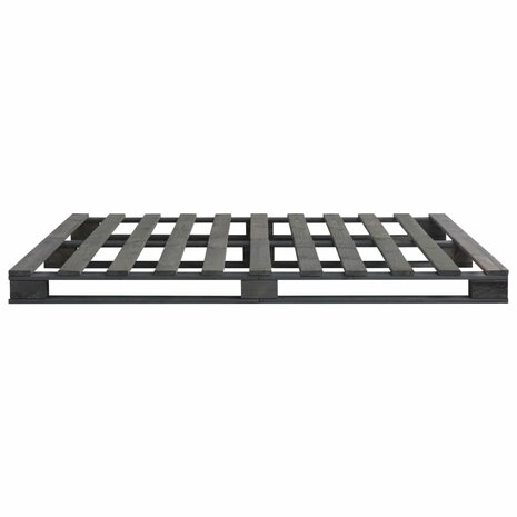Bedframe pallet massief grenenhout grijs 200x200 cm 4
