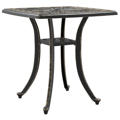 Tuintafel 53x53x53 cm gietaluminium bronskleurig 2