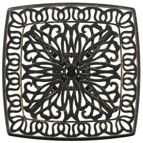 Tuintafel 53x53x53 cm gietaluminium bronskleurig 8