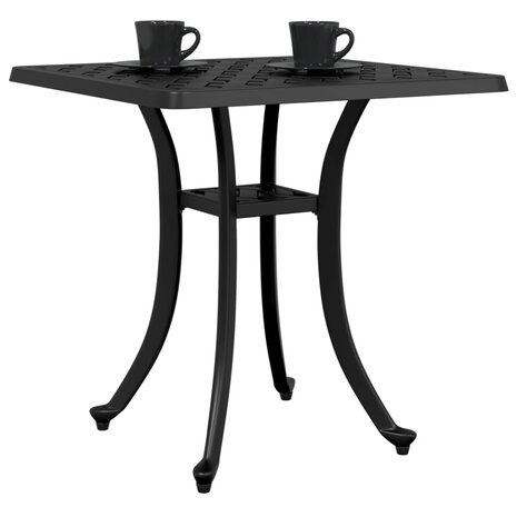 Tuintafel 53x53x53 cm gietaluminium zwart 4