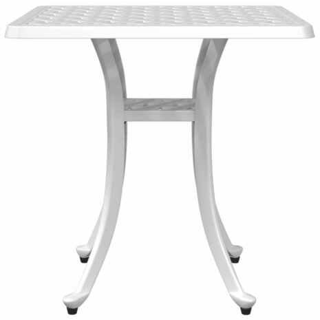 Tuintafel 53x53x53 cm gietaluminium wit 5