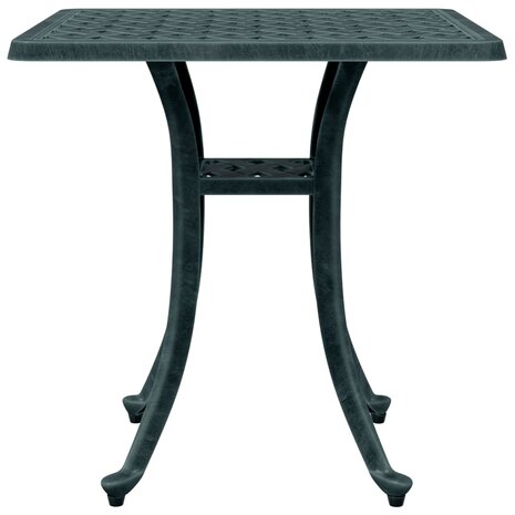 Tuintafel 53x53x53 cm gietaluminium groen 6